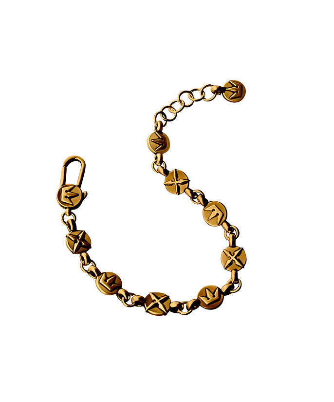 2 BECOMES 1 BRACELET (rust gold)