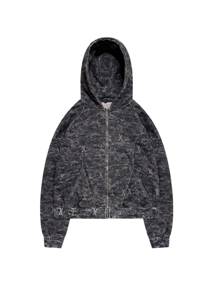 V1 ORG XIII ZIP UP (BLACK CAMO)