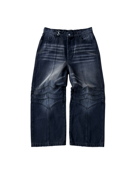 パンツ NO MASS PROD. SLASH BUGGY DENIM PANTS 32 GX1000 Baggy Pant Raw Denim Jeans at Cal Surf