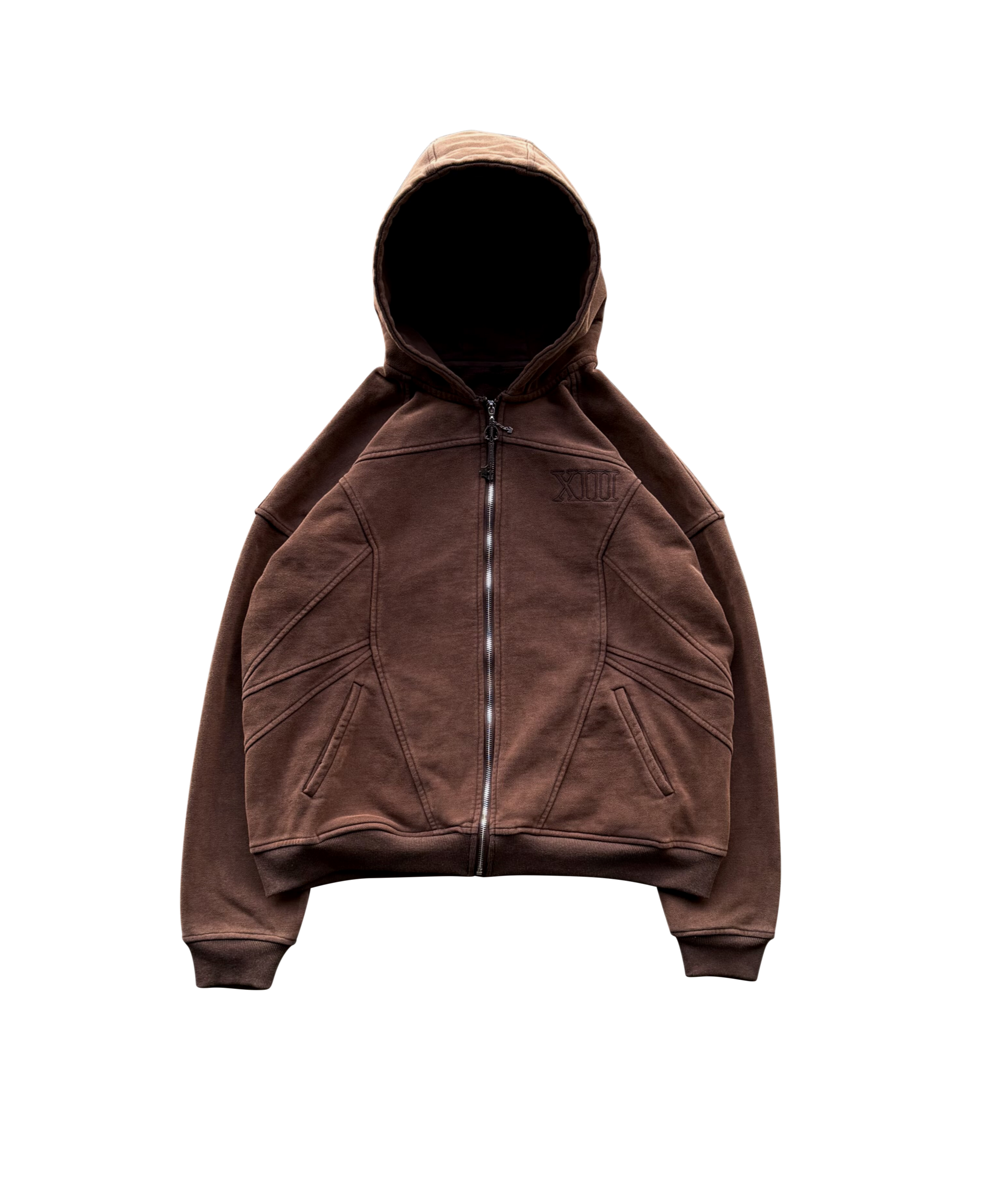 【XLサイズ】　GuruGuru Heart Zip HoodieBrown XLサイズ】 GuruGuru Heart Zip HoodieBrown