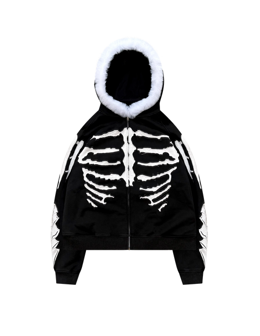 BONE GENERAL FUR ZIP UP